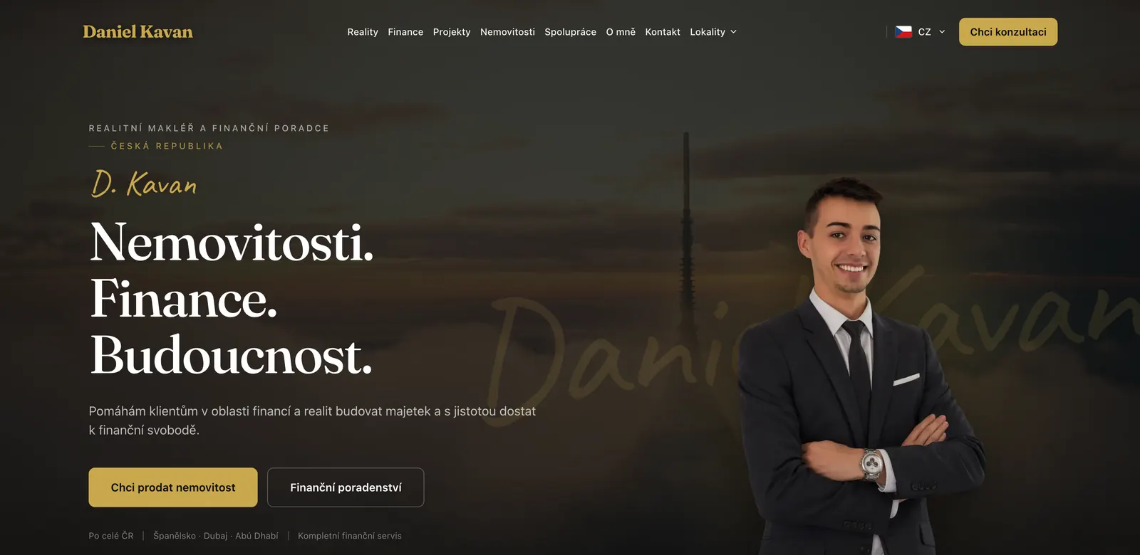 Úvodní stránka webu danielkavan.cz